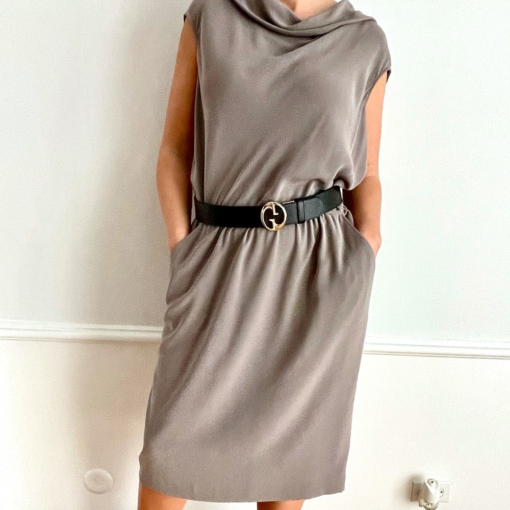 St. John gray dress